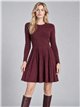 Vestido de punto falda evasé