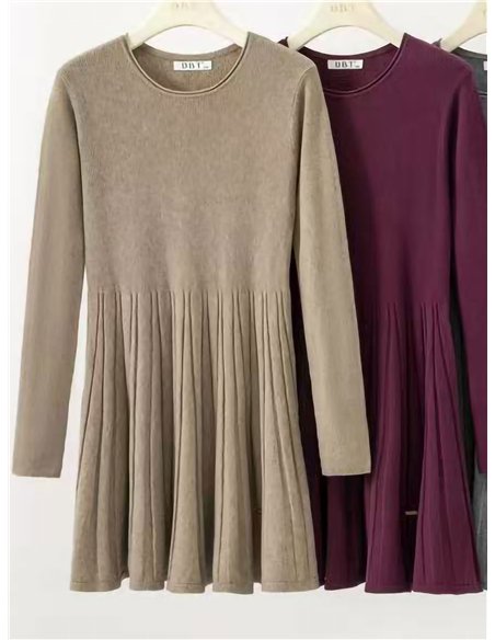 Vestido de punto falda evasé