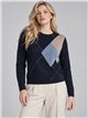 Jersey talla grande rombos strass