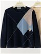 Jersey talla grande rombos strass