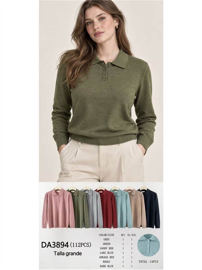 Jersey polo talla grande