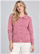 Chaqueta de punto cuello polo bolsillos