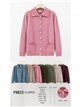 Chaqueta de punto cuello polo bolsillos