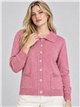 Chaqueta de punto cuello polo bolsillos