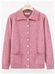 Chaqueta de punto cuello polo bolsillos
