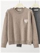 Jersey de lana y corazones vichy