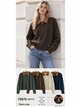 Chaqueta de punto cuello efecto ante