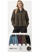 Faux leather collar knit jacket