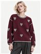 Jersey de lana estampado corazones