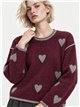 Jersey de lana estampado corazones