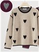 Jersey de lana estampado corazones