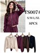 Sudadera tachuelas con cremallera