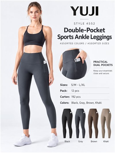 Leggings deportivos bolsillos laterales 2
