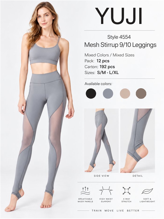 Leggings deportivos estribo y malla
