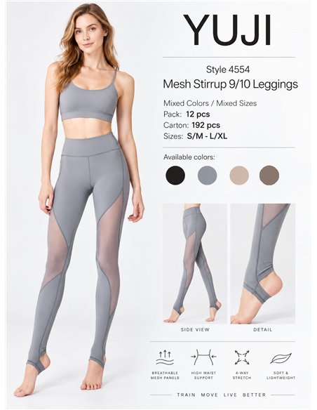 Leggings deportivos estribo y malla