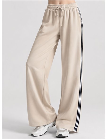 Pantalón de chándal wide leg bandas laterales