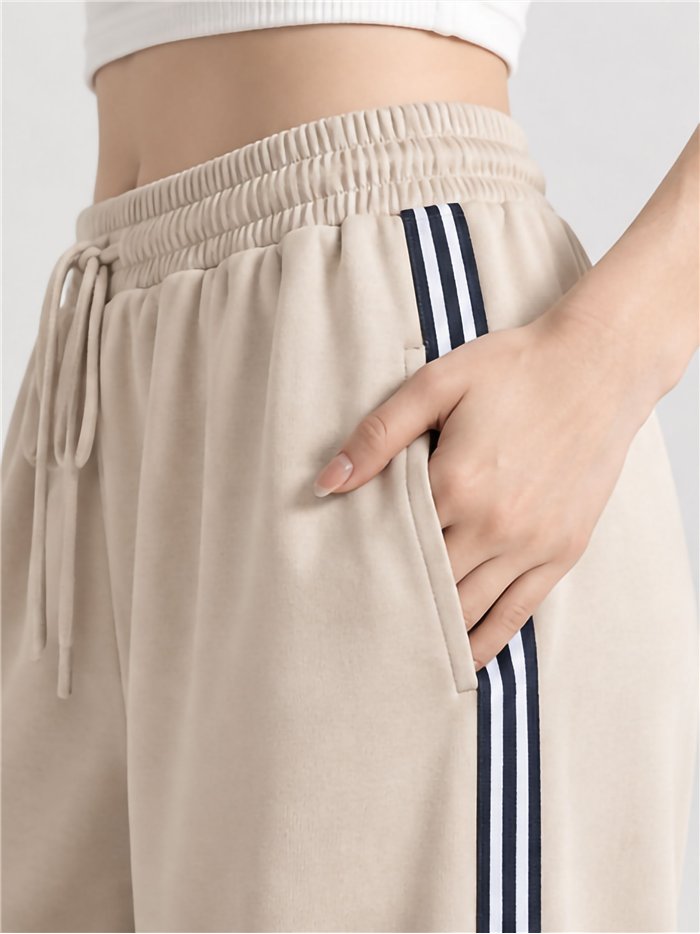 Pantalón de chándal wide leg bandas laterales