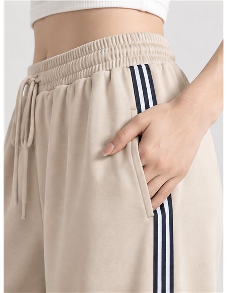 Pantalón de chándal wide leg bandas laterales