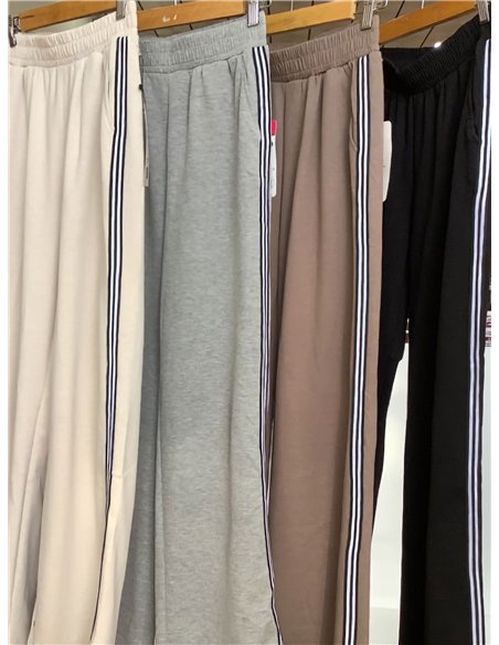 Pantalón de chándal wide leg bandas laterales
