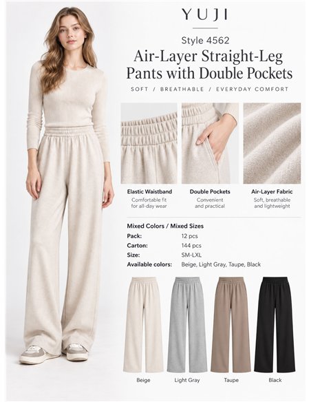 Pantalón de chándal wide leg cintura elástica