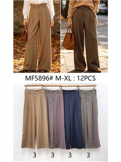 Pantalón wide leg de cuadros 2