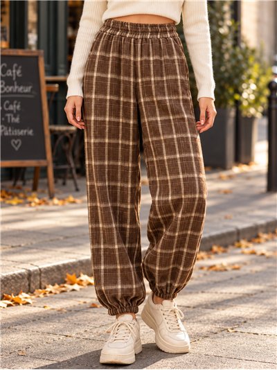 Pantalón jogger de cuadros