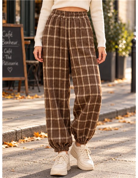 Pantalón jogger de cuadros