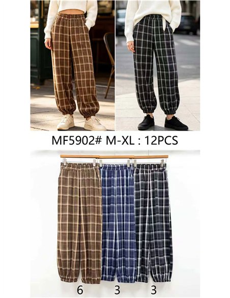 Pantalón jogger de cuadros