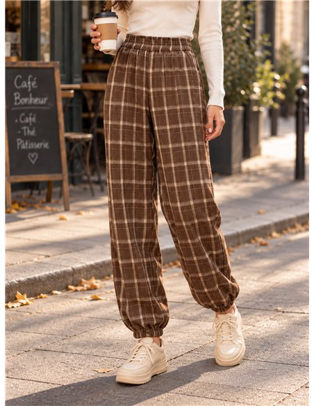 Pantalón jogger de cuadros