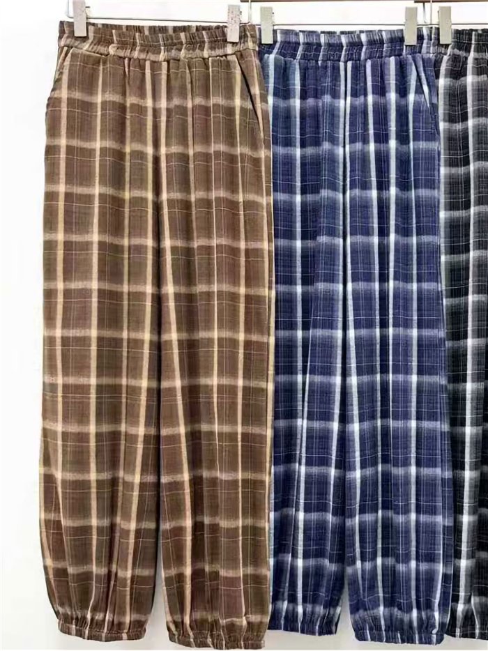 Pantalón jogger de cuadros