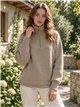 Jersey cuello alto media cremallera