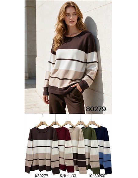 Jersey color block de rayas
