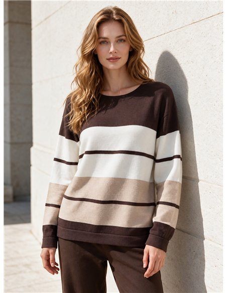 Jersey color block de rayas