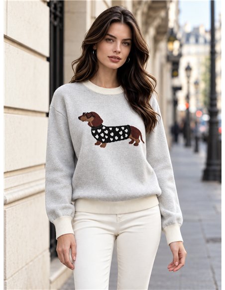 Jersey perro salchicha corazones