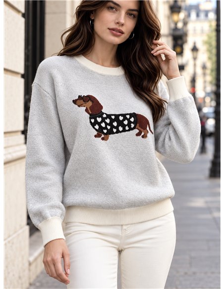 Jersey perro salchicha corazones