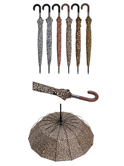 Parapluie automatique long à motif animalier 2