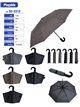 Automatic folding umbrella with timeless check print