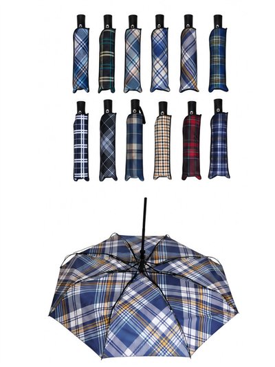Parapluie pliant à carreaux tartan 2