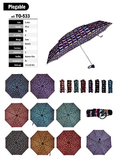 Parapluie pliant à motif teckel
