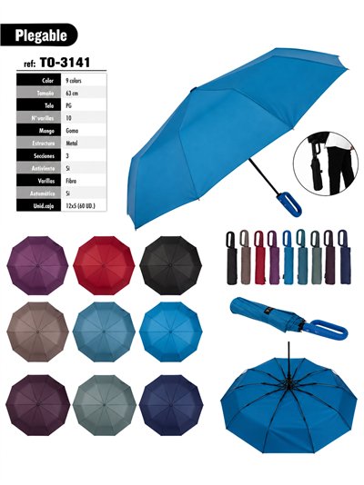 Parapluie pliant simple avec poignée à clip