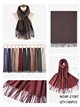 Plain fringe scarf