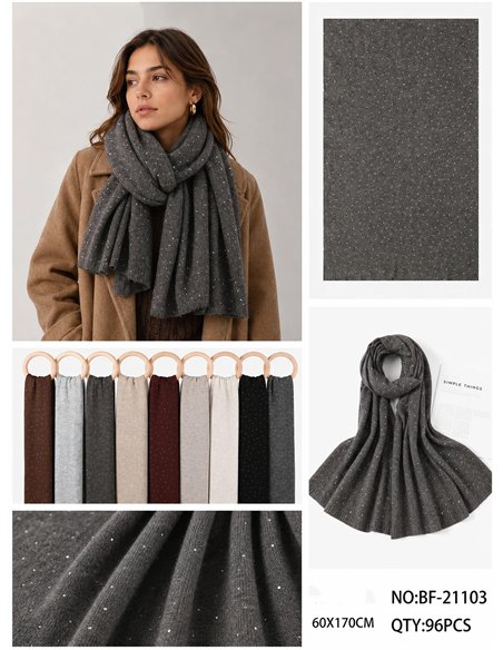 Sparkle rhinestone scarf