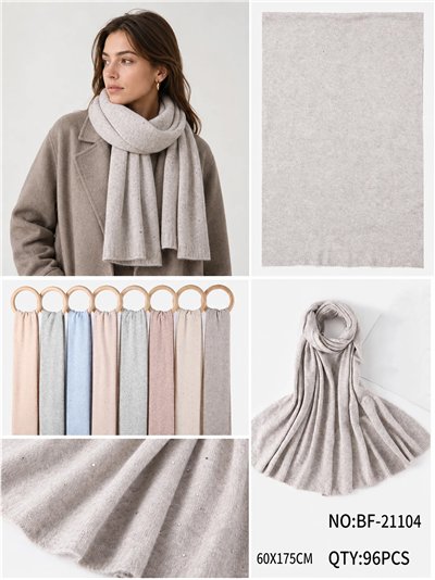 Bufanda strass tono pastel 2