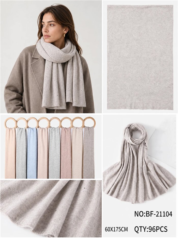 Bufanda strass tono pastel