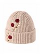 Gorro de punto con bordado de bayas