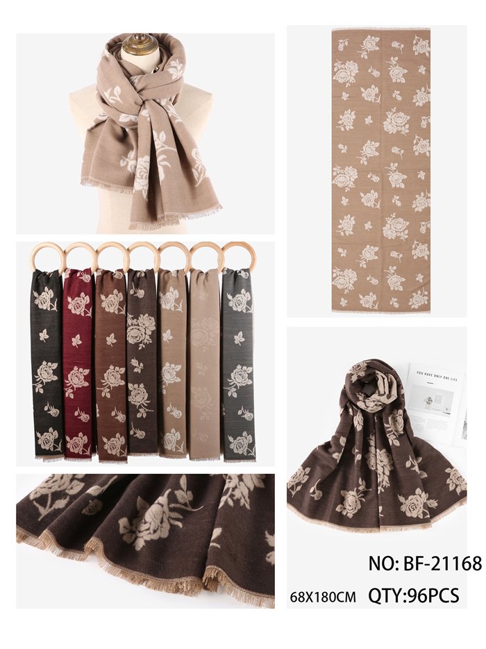 Bufanda estampado rosas