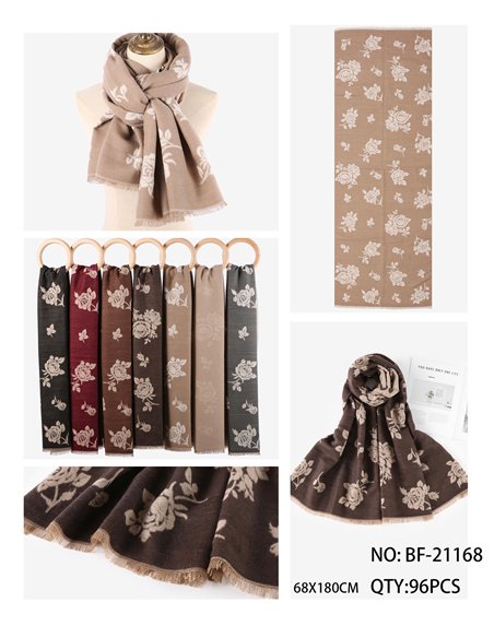 Bufanda estampado rosas