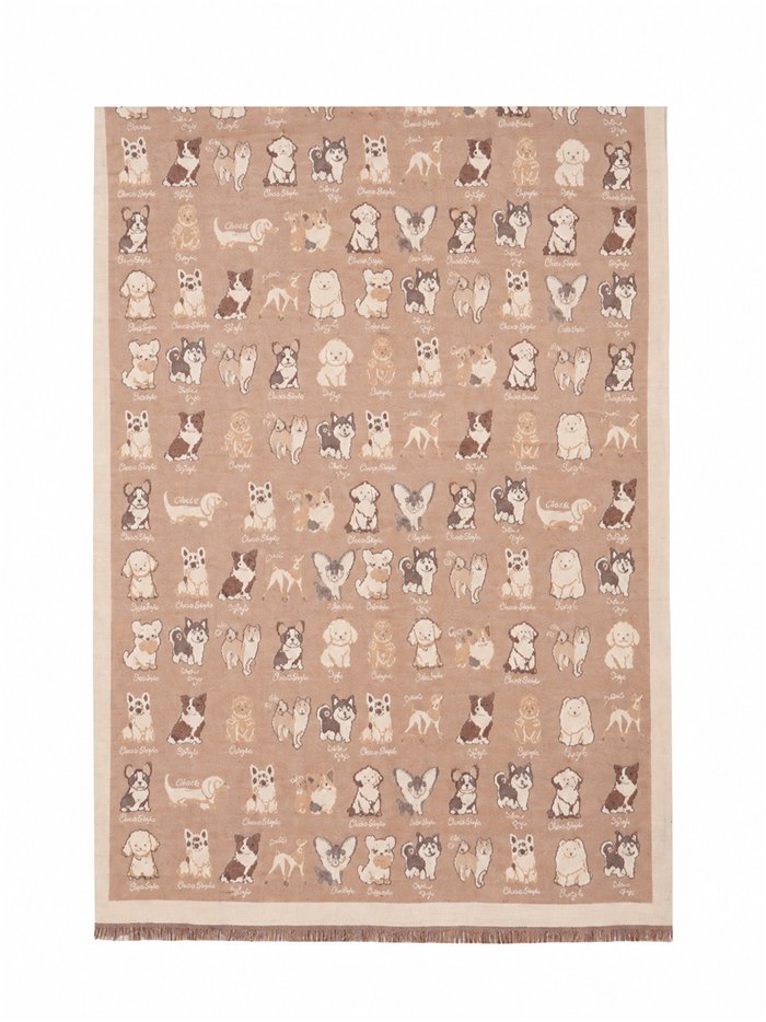 Écharpe à motif chien