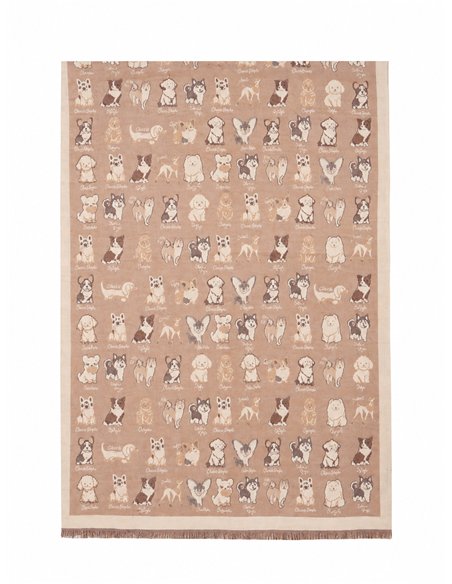 Écharpe à motif chien