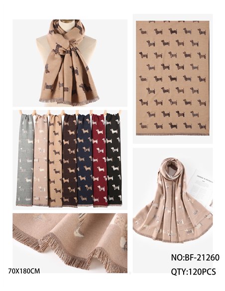 Lenço estampado com Dachshund